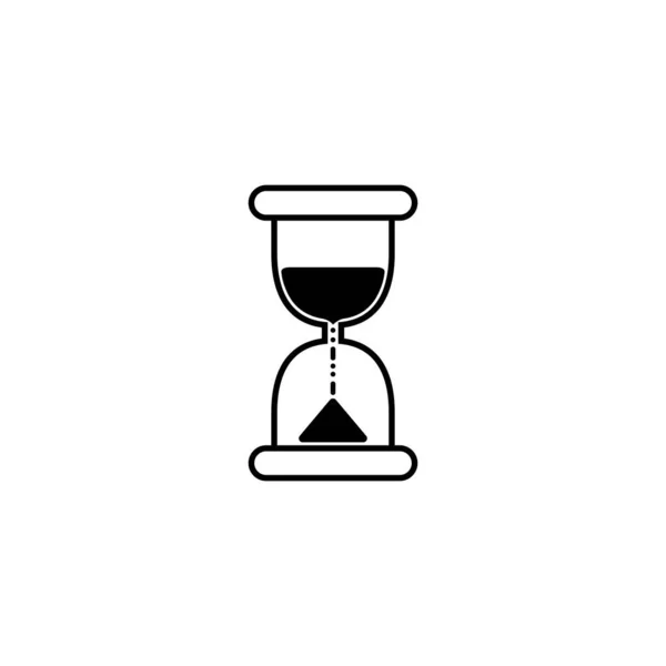 Плоска Іконка Дизайну Пісочного Годинника Векторна Ілюзія — стоковий вектор