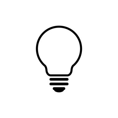 Basit lamba ikonu vektör illüstrasyonu