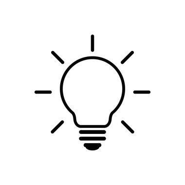 Basit lamba ikonu vektör illüstrasyonu
