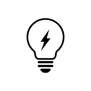 Basit lamba ikonu vektör illüstrasyonu