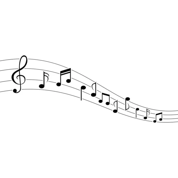 Remarque Icône Musique Conception Vectorielle — Image vectorielle