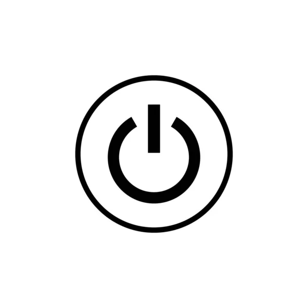 Icono Botón Encendido Vector Ilustración — Vector de stock