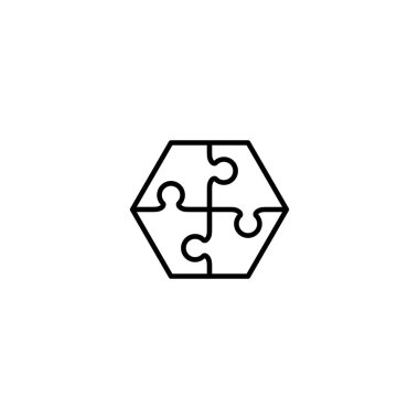 Basit bulmaca vektör tasarımı simgesi