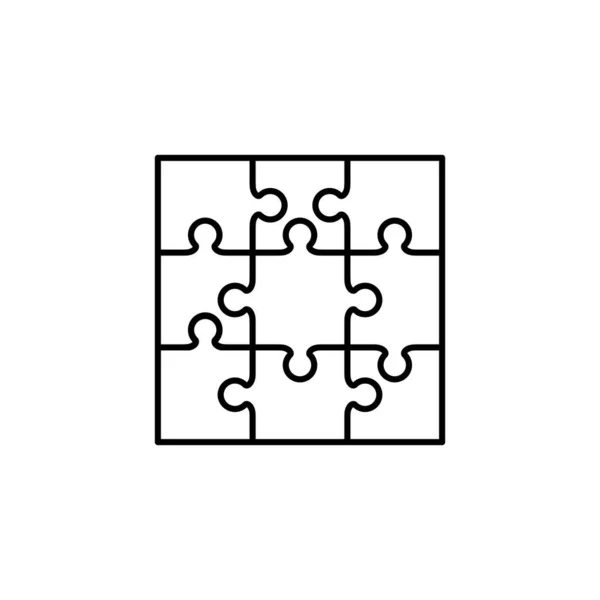 Jednoduchá Ikona Návrhu Vektoru Puzzle — Stockový vektor