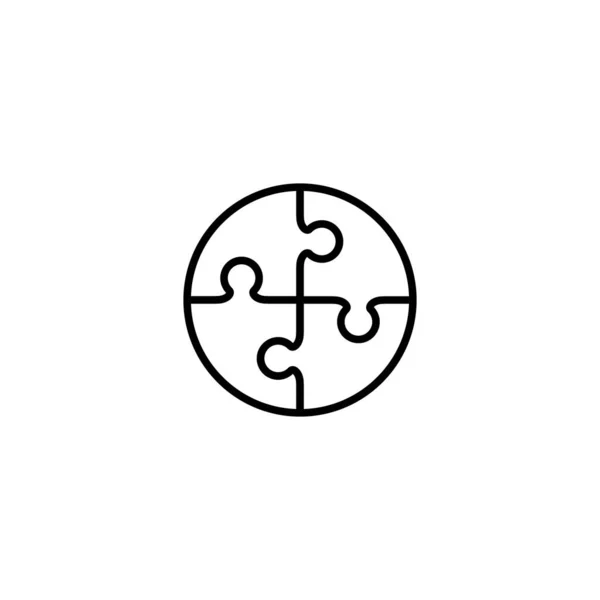 Einfaches Puzzle Vektor Design Symbol — Stockvektor
