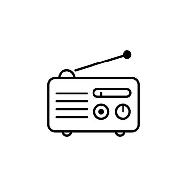 Basit radyo simgesi vektör illüstrasyonu