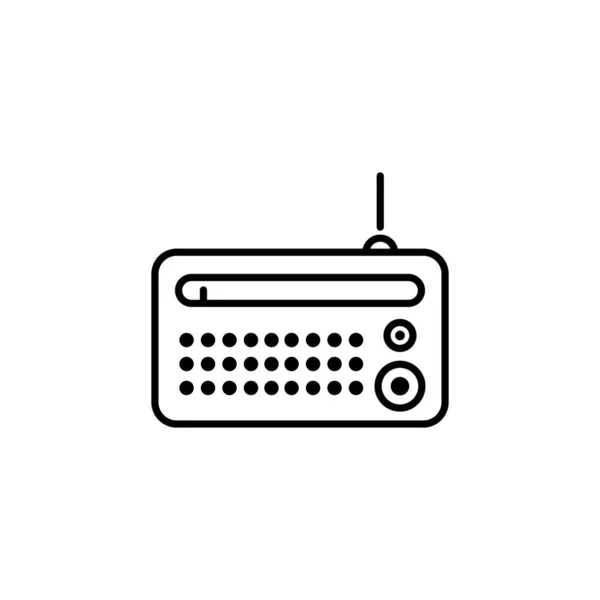 Απλή Απεικόνιση Διανύσματος Εικονιδίου Ραδιοφώνου — Διανυσματικό Αρχείο