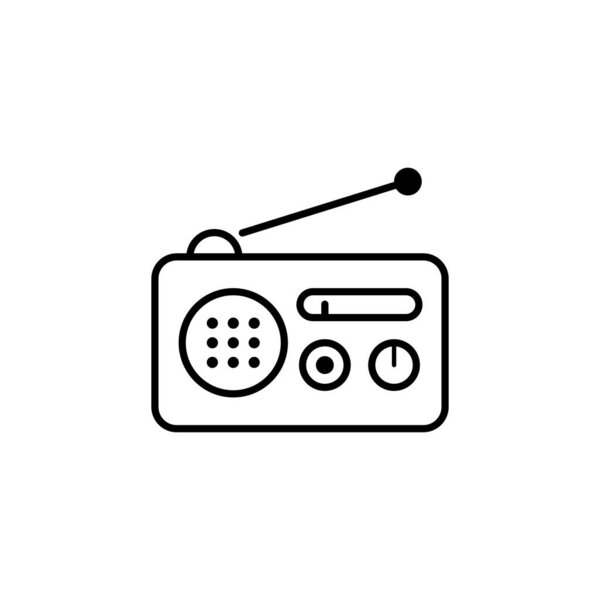 Ilustración Simple Icono Radio Vector — Vector de stock