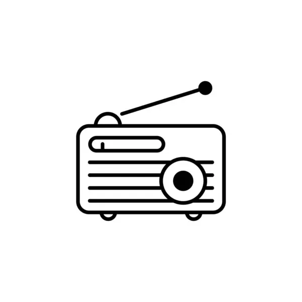 Simple Radio Icon Vector Illustration — Stock Vector
