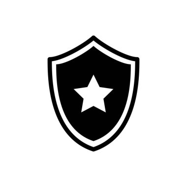 Yıldız simgesi vektör illüstrasyon tasarımlı kalkan