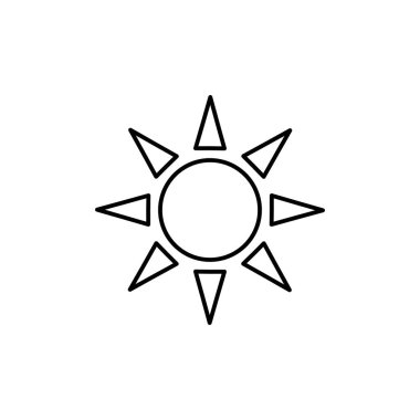 Güneş simgesi tasarımı vektör illüstrasyonu