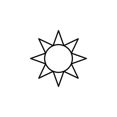 Güneş simgesi tasarımı vektör illüstrasyonu