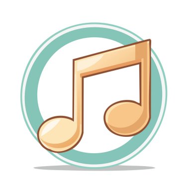 Basit müzik tonu illüstrasyonu