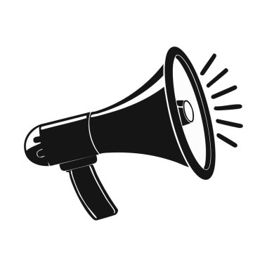 Basit Tasarım Simgesi Megafon İllüstrasyonu