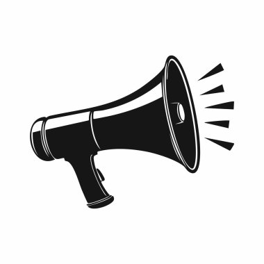Basit Tasarım Simgesi Megafon İllüstrasyonu