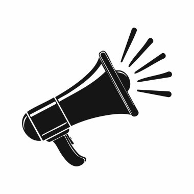 Basit Tasarım Simgesi Megafon İllüstrasyonu