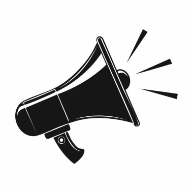 Basit Tasarım Simgesi Megafon İllüstrasyonu
