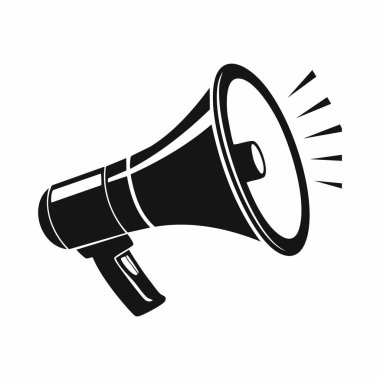 Basit Tasarım Simgesi Megafon İllüstrasyonu
