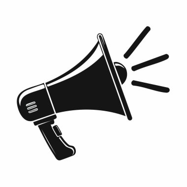 Basit Tasarım Simgesi Megafon İllüstrasyonu