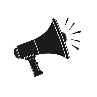 Basit Tasarım Simgesi Megafon İllüstrasyonu