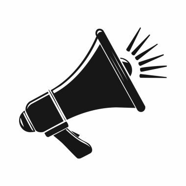 Basit Tasarım Simgesi Megafon İllüstrasyonu