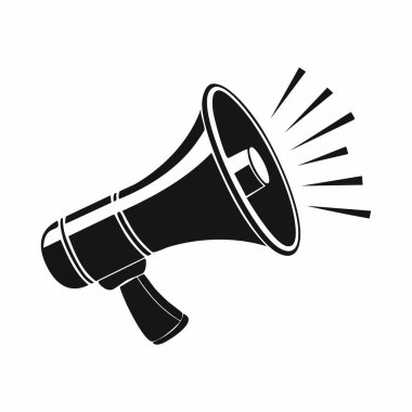 Basit Tasarım Simgesi Megafon İllüstrasyonu
