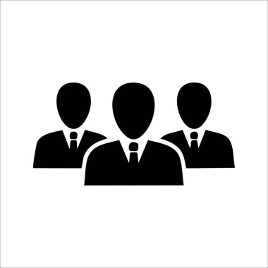 Basit Tasarım Simgesi İnsanları Vektör İllüstrasyonu