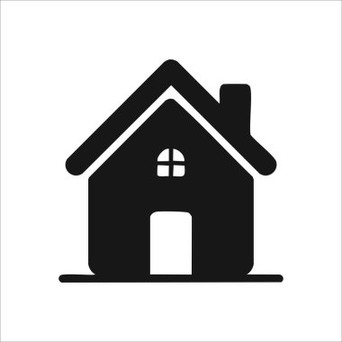 Minimalist ve basit ev simgesi tasarımı.