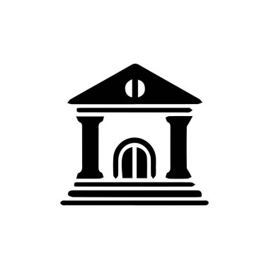 Evler, ofis binaları, gökdelenler ve dini yapılar da dahil olmak üzere farklı türde binaları temsil eden bir ikon seti. Simgeler beyaz zemin üzerinde siyah olarak tasarlanmıştır, minimalist ve modern stile sahiptir.. 