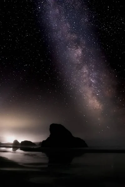 Voie Lactée Myers Beach Oregon — Photo