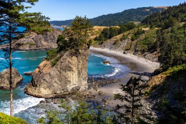 Arch Rock 'ın kuzeyinde bir sahil. Bu ıssız plaj Oregon sahilindeki Gold Beach kasabasının güneyinde bulunabilir..