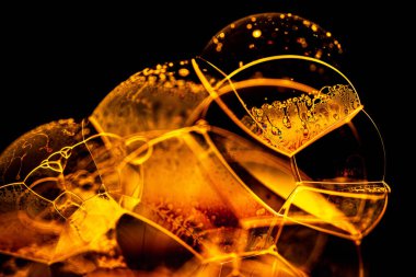 Bubble . Close-up . Beautifully painted abstraction. The background . With many small details.