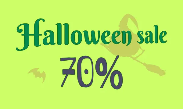 Verkauf Rabatt Für Ladenkunden Ehren Von Halloween Ungewöhnliche Inschrift Und — Stockfoto