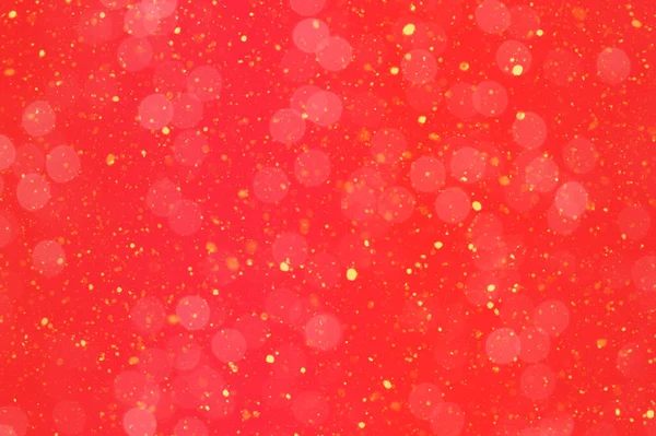 Luces Doradas Abstractas Purpurina Sobre Fondo Rojo Bokeh Año Nuevo Fotos de stock