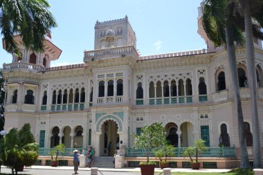 Cuba, Cienfuegos, August 8, 2014: Facade of the Moorish Palace