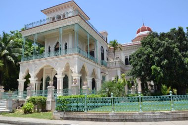 Cuba, Cienfuegos, August 8, 2014: Facade of the Moorish Palace