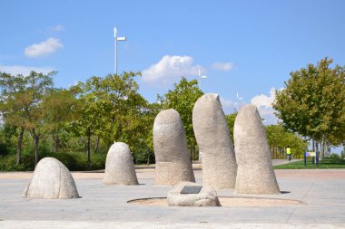 Madrid, İspanya, 22 Ağustos 2015: Madrid 'de Juan Carlos Parkı, Mario Irarrazrazbal' ın 