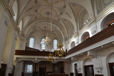 Prag Klaus Sinagogu tavanı, tavan, beyaz, duvar, pencere, balkon
