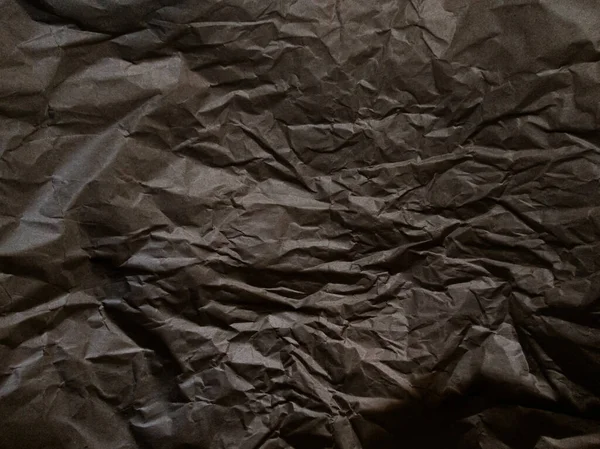 Buruşmuş Siyah Kağıt Doku Koyu Renkli Arkaplan — Stok fotoğraf