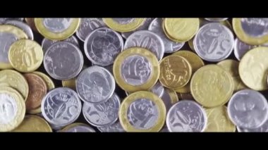 Brezilya sikkeleri dönüyor. Brezilya 'dan gelen para. Brezilya 'dan gerçek