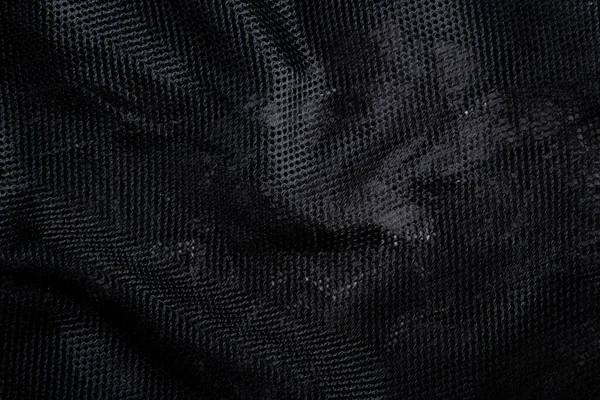 Black Fabric Texture Wavy Textured Background — Stock Photo, Image