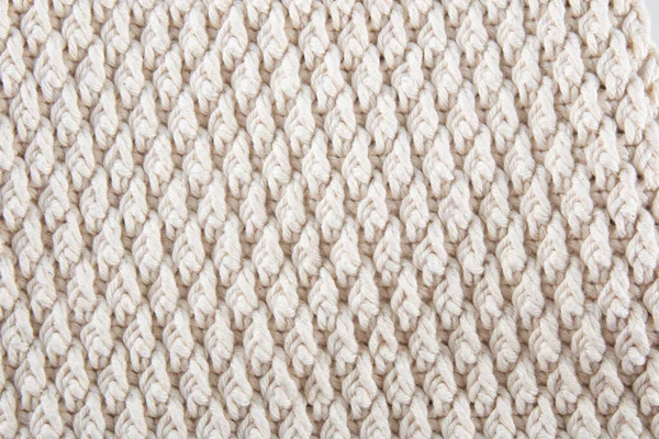Fond Texture Crochet Blanc Fait Main — Photo