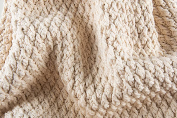 Sfondo Texture Crochet Bianco Fatto Mano — Foto Stock