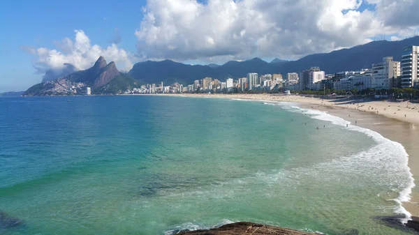 Panorámás Kilátás Arpoador Ipanema Strand Rio Janeiro Brazília — Stock Fotó
