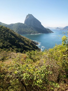 Rio de Janeiro Brezilya 'daki Sugarloaf Dağı' nın hava manzarası.