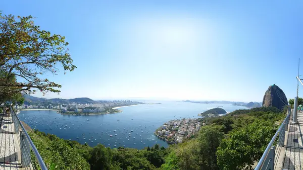 Rio de Janeiro Brezilya 'nın panoramik hava manzarası.
