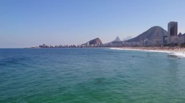 Vista panoramica da praia do Leme no Rio de janeiro Brasil
