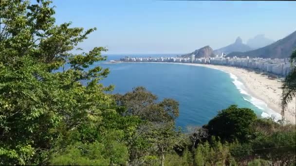 Widok Lotu Ptaka Plaży Copacabana Rio Janeiro Brazil — Wideo stockowe