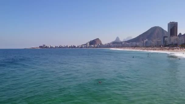 Vista Panorâmica Praia Leme Rio Janeiro Brasil — Vídeo de Stock