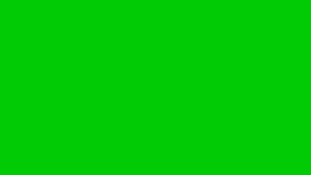 Animated Video Danger Sign Green Screen — Stock Video